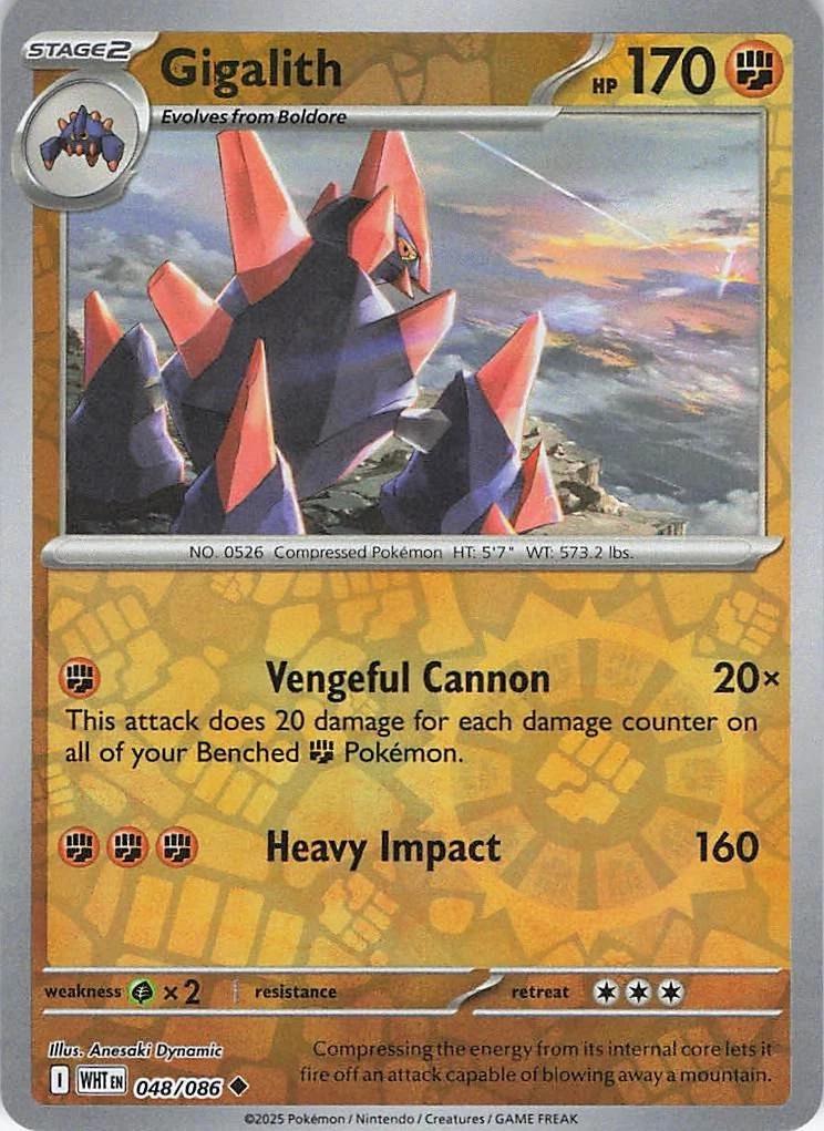 White Flare Gigalith [Reverse] Pokémon card